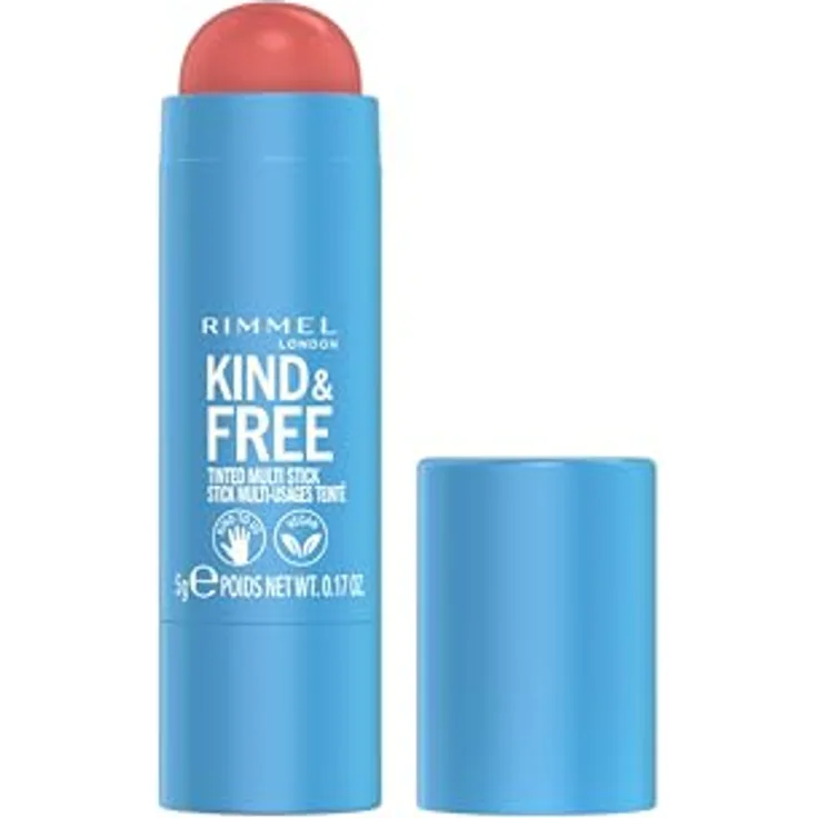 Rimmel London KIND & FREE tinted multi stick 5 gr, végétalien et hydratant, nuances parfaites