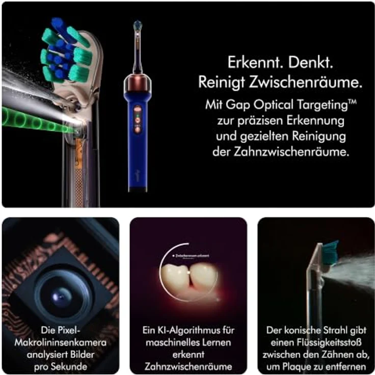 Dyson CameraJet™ elektrische Zahnbürste mit Präzisionsmunddusche (Ultra Blue) – Bild 4
