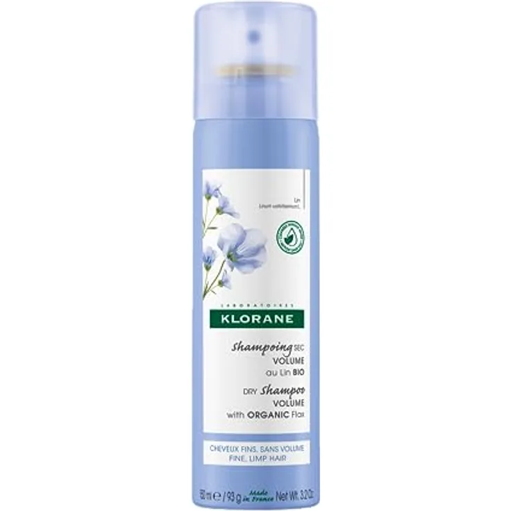 Klorane Volumizing Dry Shampoo mit Leins, Parabenen und Sulfatfrei, 90 ml