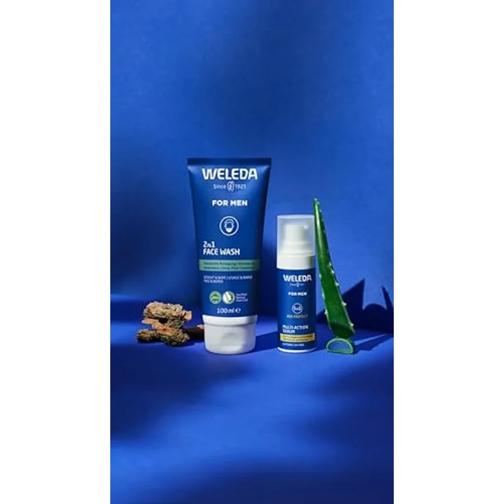 WELEDA Bio FOR MEN 2in1 Face Wash – Männer Gesichtsreinigung/Bartpflege Waschgel mit Weidenrinde & Süßholzwurzel, vegan, 100ml – Bild 3
