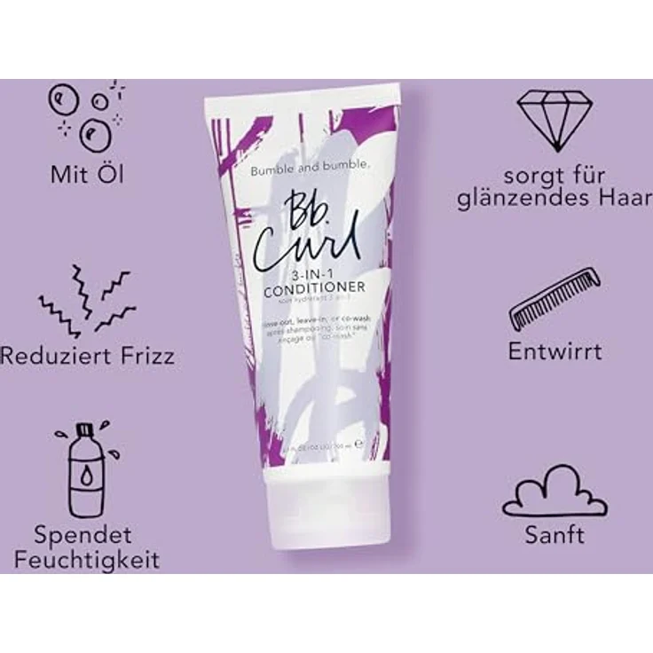 Bumble and bumble Bb. Curl Custom Conditioner, feuchtigkeitsspendender Conditioner für welliges und lockiges Haar, 60 ml – Bild 7