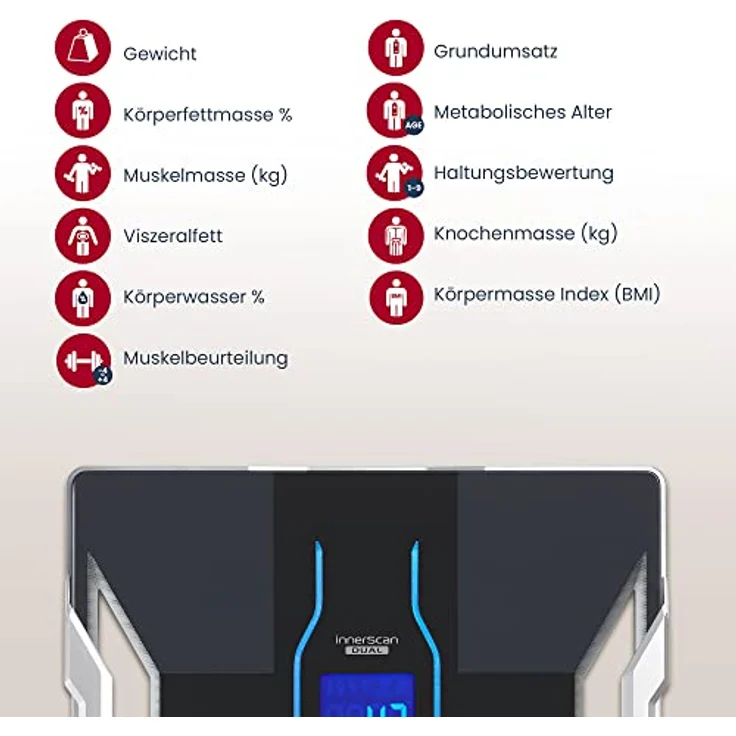 Tanita RD, 953 Bluetooth 4 Low Energy Körperanalyse, Waage mit medizinischer Technologie, Schwarz – Bild 3