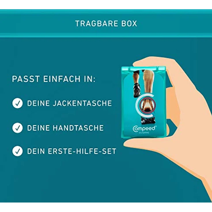 Compeed Blasenpflaster Sport für die Ferse, Hydrokolloid-Pflaster für extra starken Schutz bei Blasen an den Fersen, 5er Pack – Bild 4