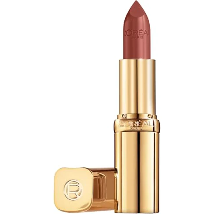 L'Oréal Paris Color Riche Satin Nude Lippenstift, 12 Stunden Feuchtigkeit, 75% pflegende Inhaltsstoffe, Farbe: 635 Worth It Medium, 4 g – Bild 1