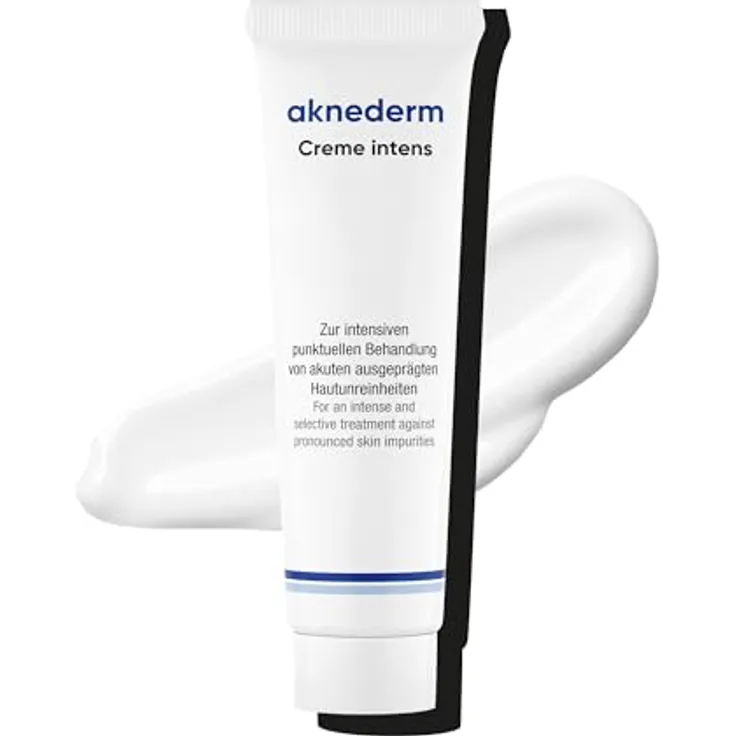 AKNEDERM Creme intens 30g - Anti Pickel Creme mit Zink - mattierende Zink Creme gegen Pickel - ohne Parfüm - vegan