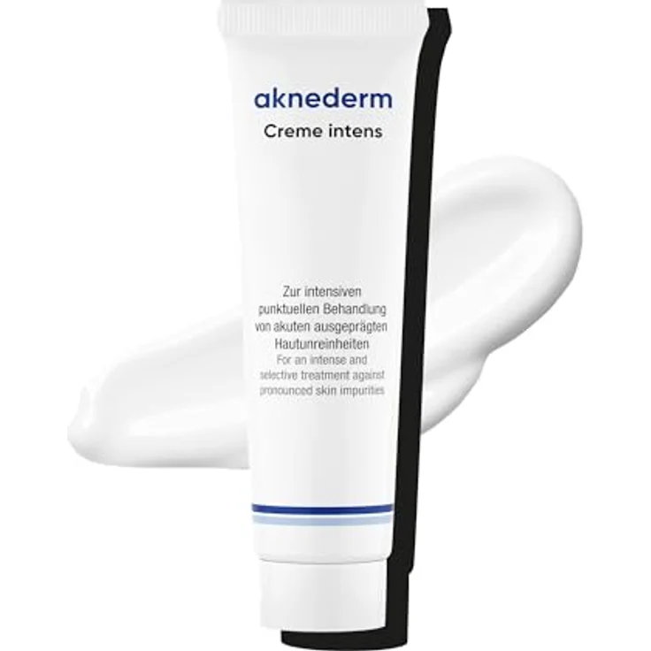 AKNEDERM Creme intens 30g - Anti Pickel Creme mit Zink - mattierende Zink Creme gegen Pickel - ohne Parfüm - vegan – Bild 1