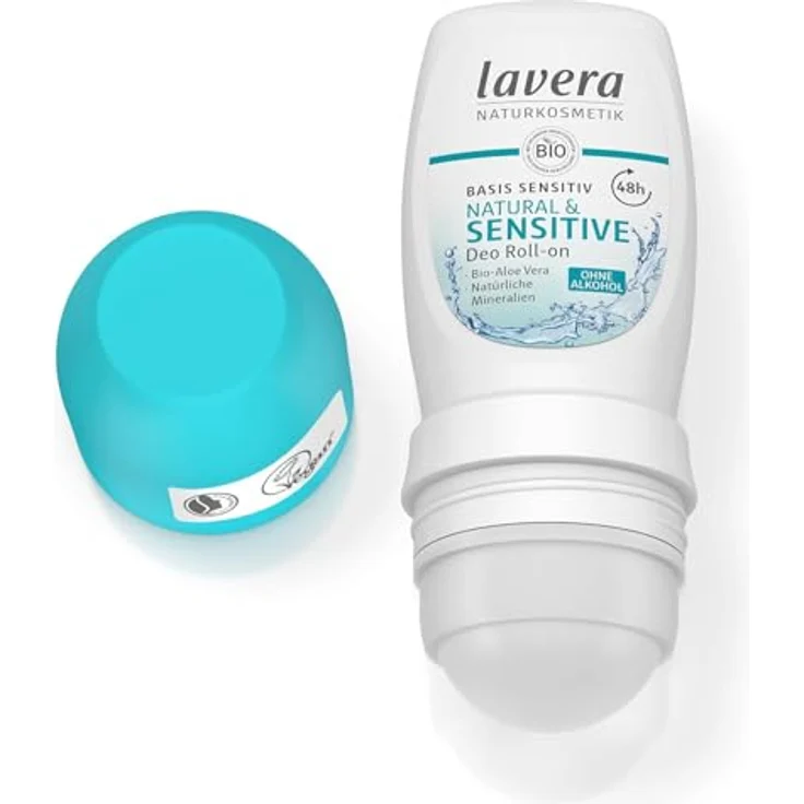 Lavera Basis Sensitive Natural & Sensitive Deodorant Roll-on, 50ml mit Bio-Aloe Vera, 48h Schutz für empfindliche Haut, alkoholfrei – Bild 2