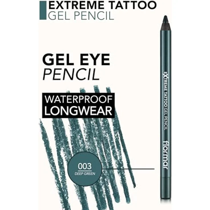 flormar Extreme Tattoo Gel Pencil, wasserfester Gel-Stift für die Augen, Farbe 03 Deep Green, 1.2 g – Bild 3