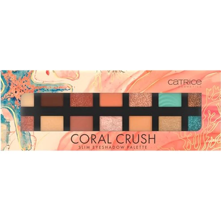 Catrice Coral Crush Slim Eyeshadow Palette, Lidschatten, Nr. 030, Mehrfarbig, 14 Farben, langanhaltend, vegan, ohne Mikroplastikpartikel, Nanopartikel frei, ohne Parfüm, 1er Pack (10.6g) – Bild 2