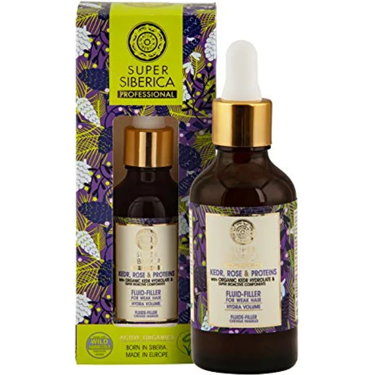 Natura Siberica Kedr, Rose & Protein, Nährendes Serum für geschwächtes Haar, 50 ml, vegan