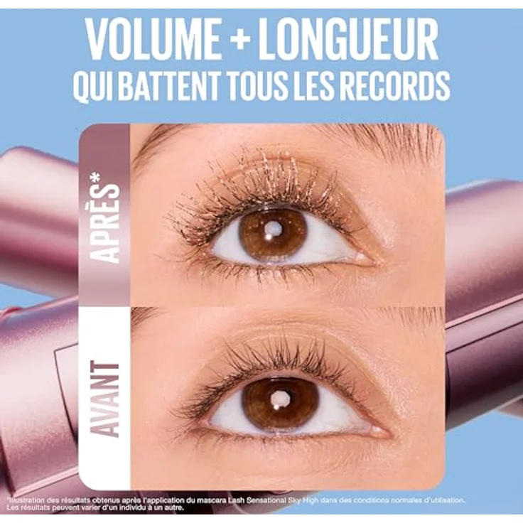 Maybelline Lash Sensational Sky High Mascara, 7,5 ml, mit extreme Länge und Volumen, GOLD GLITZ – Bild 3