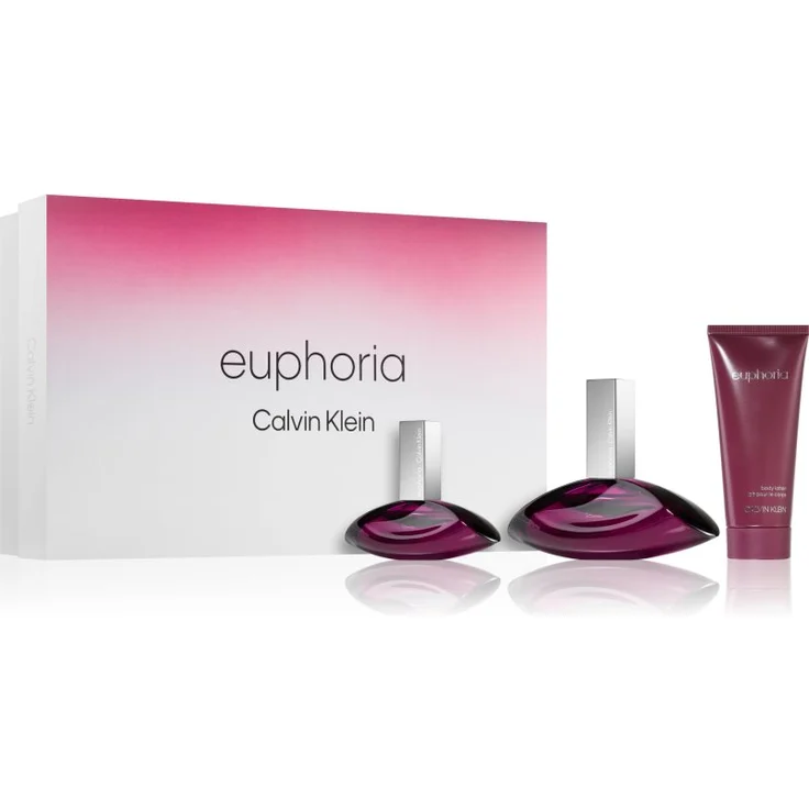 Calvin Klein Euphoria Geschenkset für Damen, Duftset mit 100 ml Eau de Parfum, 30 ml Eau de Parfum und 100 ml Bodylotion