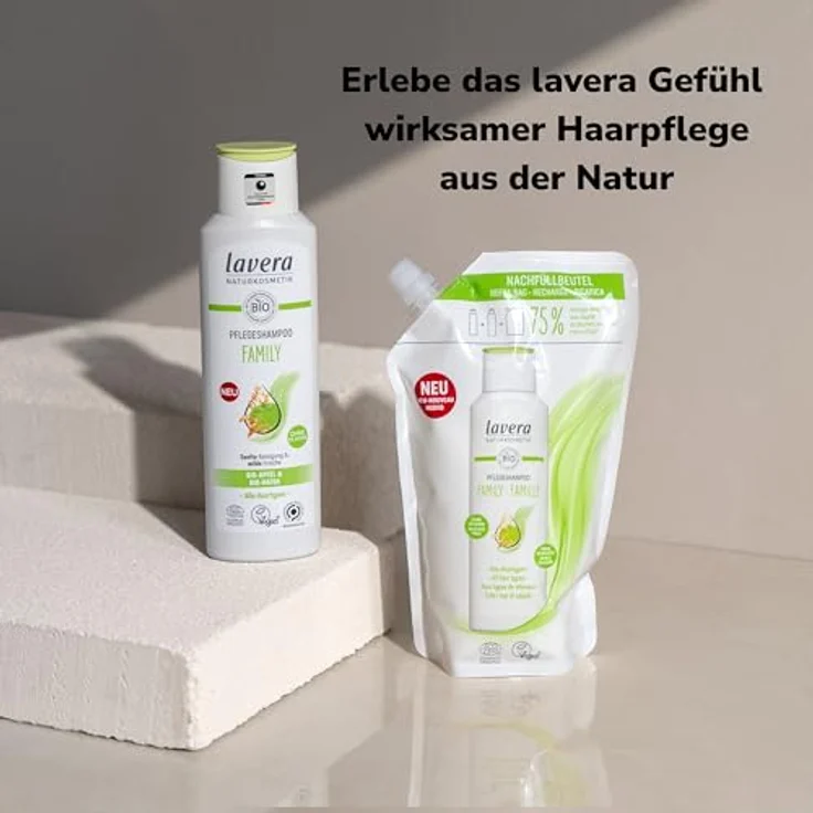 lavera Nachfüllbeutel Pflegeshampoo Family - sanfte Reinigung & milde Frische - ohne Silikone - vegan - Naturkosmetik - 500 ml – Bild 5