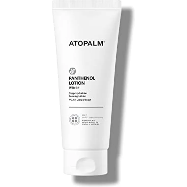 ATOPALM Panthenol Lotion 180ml, Langanhaltende Gesicht bis Körper Feuchtigkeitscreme, Vitamin B5 Aminosäure, Empfindliche Haut, Hypoallergen Gesichtscreme Körperlotion, Gesichtspflege, Koreanische