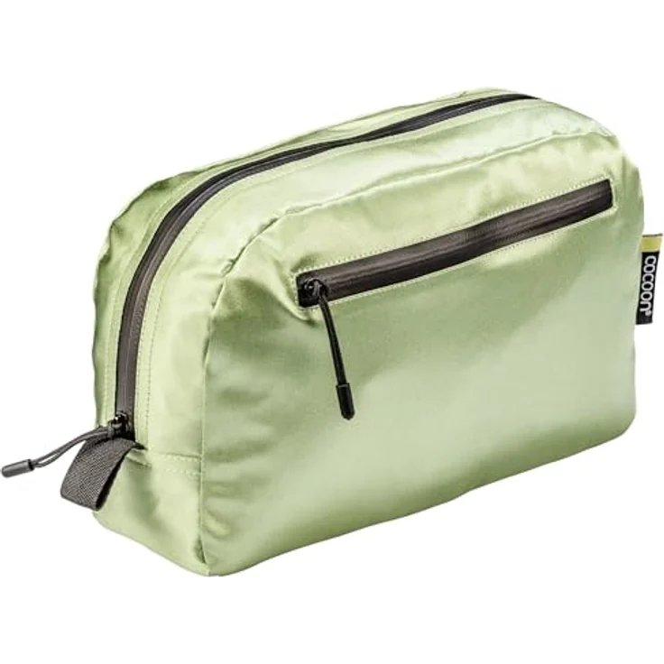 Cocoon Kulturbeutel Silk, geräumige Toilettentasche aus 100% Seide, grün, 2.40 l mit wasserdichter TPU-Laminierung und YKK Aqua Guard Reißverschluss – Bild 1