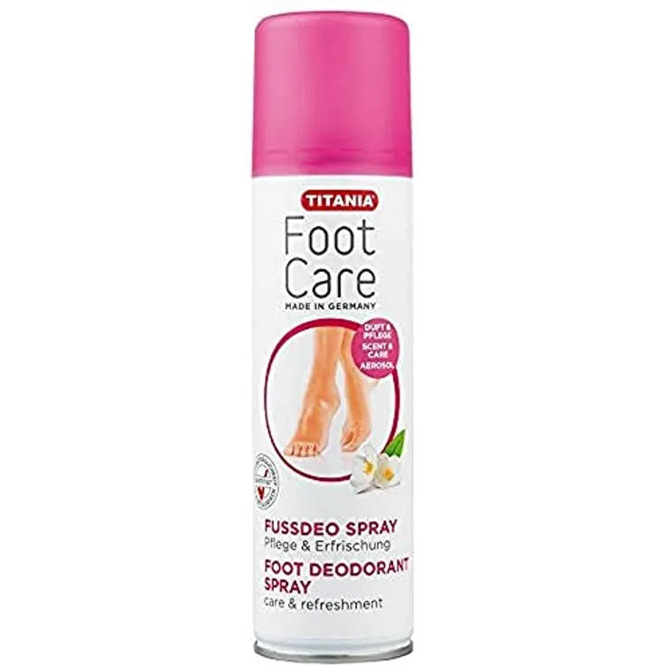 TITANIA Fussdeospray, Aerosolspray für Fußpflege und Erfrischung, 200 ml, Made in Germany