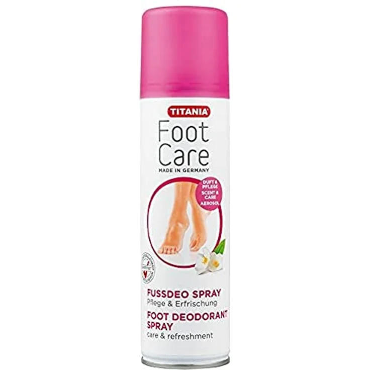 TITANIA Fussdeospray, Aerosolspray für Fußpflege und Erfrischung, 200 ml, Made in Germany