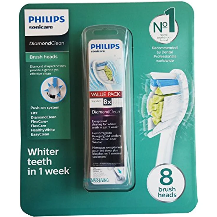 Philips Sonicare HX6068/26 DiamondClean gegen Plaque 8er-Pack – Bild 2