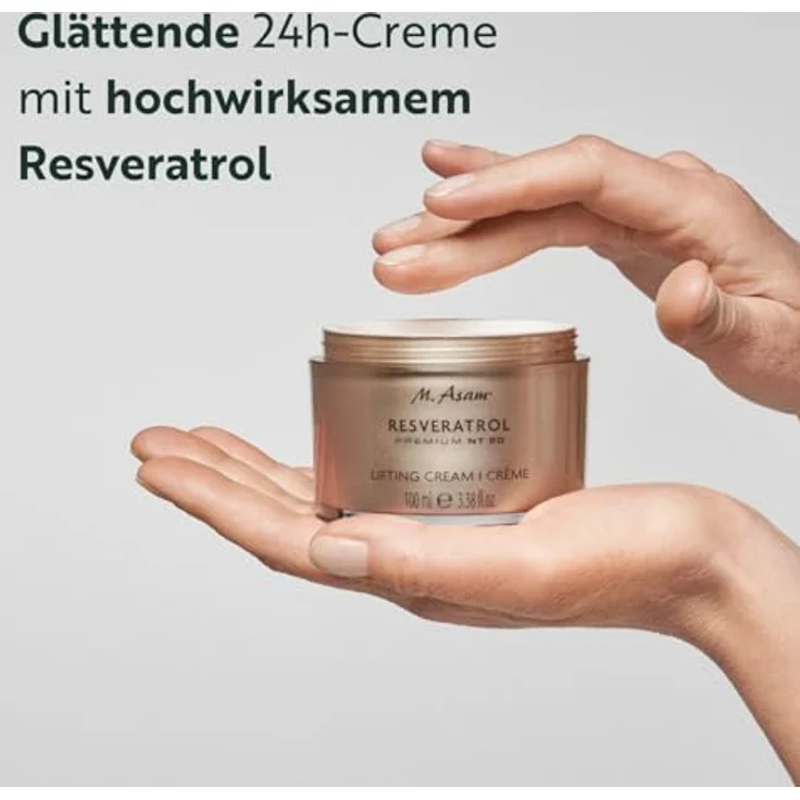 M. Asam Resveratrol Premium NT50 Lifting Crème (50ml) - Anti Aging Crème mit Resveratrol für glatte & sichtbar geliftete Haut - Hyaluron Creme, Gesichtspflege für jeden Hauttyp – Bild 5