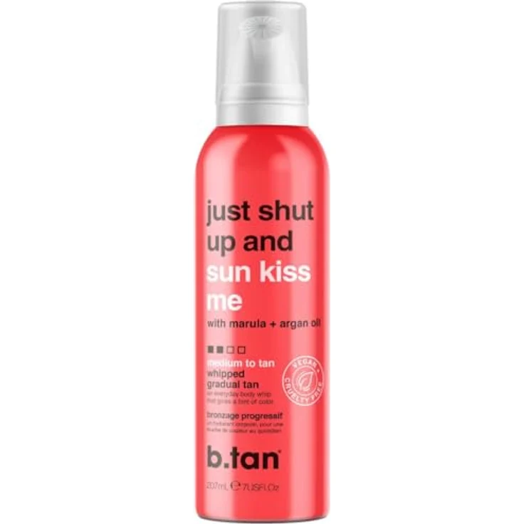 B.TAN Graduelle Selbstbräunungsmousse | Just Shut Up and Sun Kiss Me - Ultra Feuchtigkeitsspendend mit Marula- und Arganöl, Vegan, 207 ml – Bild 1