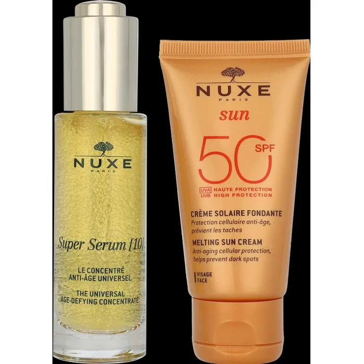 Nuxe Gesichtsserum Duo Anti-Pigmentflecken & Schutz, 50 ml mit natürlicher Hyaluronsäure und LSF50