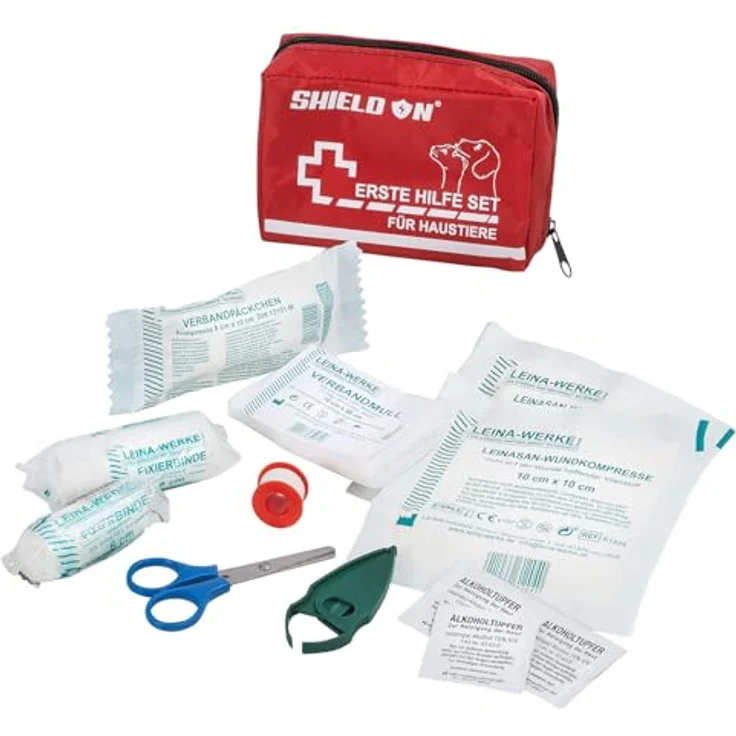 Shield On Erste-Hilfe-Set für Haustiere, Notfall-Set für Hunde und Katzen mit praktischer Nylontasche – Bild 2