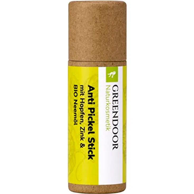 GREENDOOR Anti Pickel Stick 10g, schnelle Akut Hilfe bei Pickeln, Hautrötungen, unreiner Haut/natürliche Formel mit Bio Neemöl, auch für unterwegs, Natur pur – Bild 2