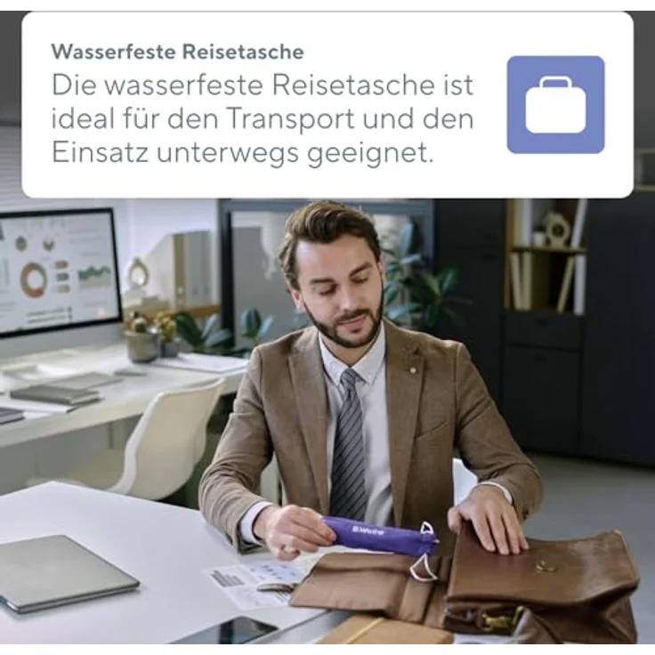 B.Well Sonic Pro-850, Elektrische Schallzahnbürste mit mehreren Putzmodi und Timer, Schwarz – Bild 6