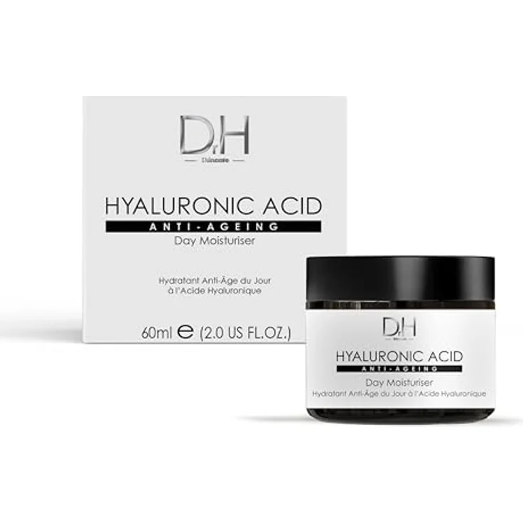 Skin Chemists Dr. H Hyaluronic Acid Anti-Ageing Day Moisturiser, feuchtigkeitsspendende Gesichtscreme mit jugendlichem Finish, 60 ml – Bild 1