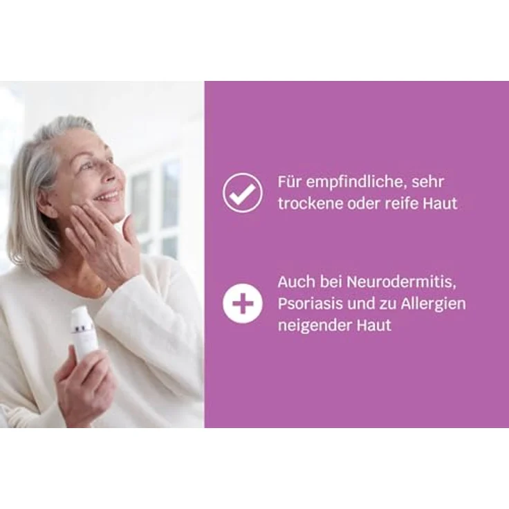SIRIDERMA Exklusiv Vital Creme | Tages- und Nachtpflege mit Hyaluron | Glättende Pflege für reife Haut | Auch bei Neurodermitis (ohne Parfum, 50 ml) – Bild 3
