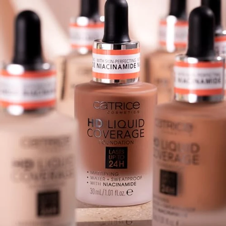 Catrice HD Liquid Coverage Foundation Nr. 082 Nude, langanhaltend, mattierend, matt, vegan, ölfrei, wasserfest, 30ml – Bild 5