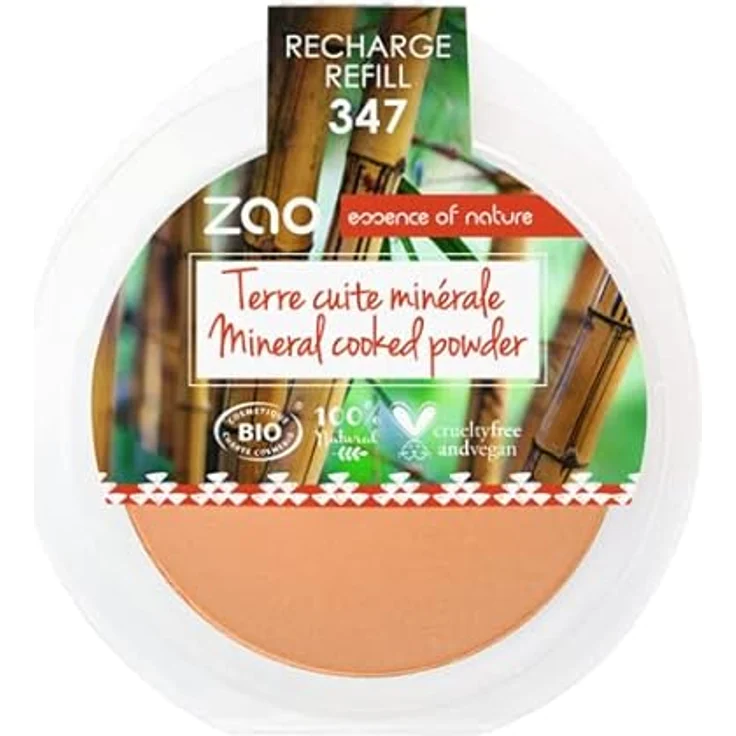 Zao Refill Cooked Powder Natural Bronzer, mineralisches Puder für Damen, 15 g, in edlen Farbtönen Bronze, Gold und Kupfer, biologisch und vegan zertifiziert – Bild 1