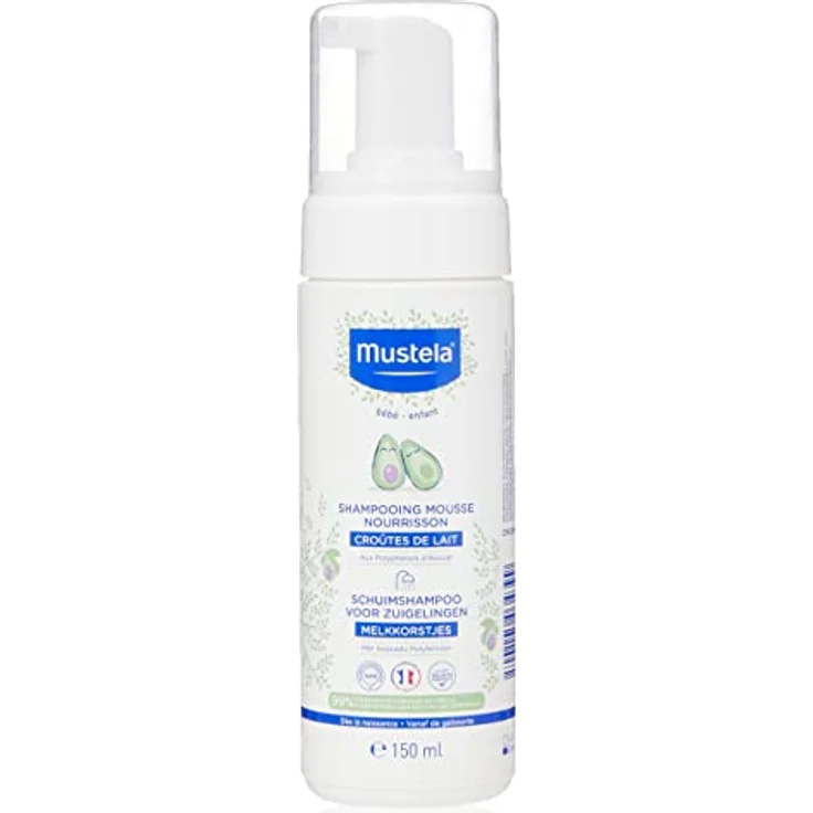 Mustela Bebe Shampooing Mousse Nourrisson Shampoo Milchschorf 150 ml – Bild 2