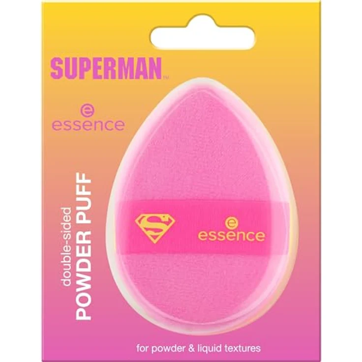 essence Superman Double-Sided Powder Puff, veganes Make-up Schwämmchen, nanopartikel-frei, 1er Pack (1 Stück) – Bild 2
