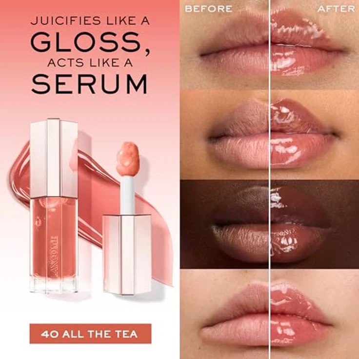 Lancôme Lip Idôle Juicytreat Lipgloss, 9 ml, Öl-in-Gloss mit 20 % Squalan für 3D-Glanz und intensive Feuchtigkeit – Bild 2