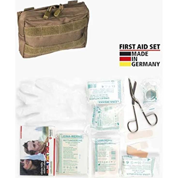 Mil-Tec Unisex – Erwachsene Leina PRO.25 Erste-Hilfe-Paket, Dark Coyote, Einheitsgröße