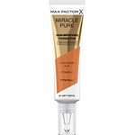 Max Factor Miracle Pure Skin Improving Foundation, Fb. 84 Soft Toffee, hautverbesserndes Make-Up mit LSF 30, 30 ml