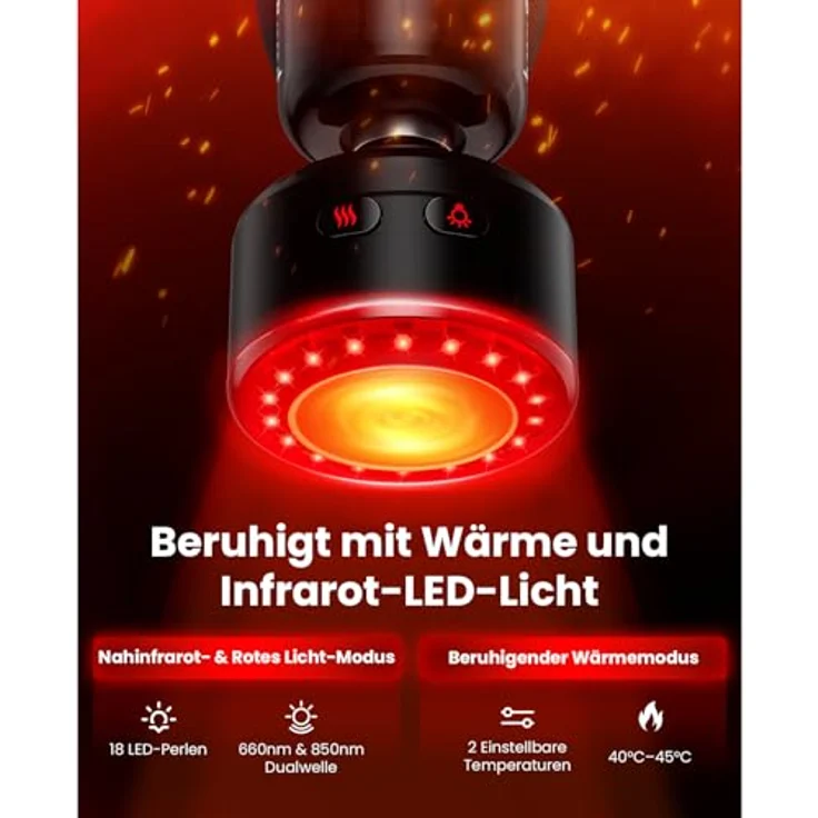 Bob and Brad Q2 Ultra Massagepistole, Mini Massagegerät mit Infrarot-Heizmassagekopf und Tragetasche, leise, 5 Geschwindigkeitsstufen, 2500-mAh-Akku – Bild 3