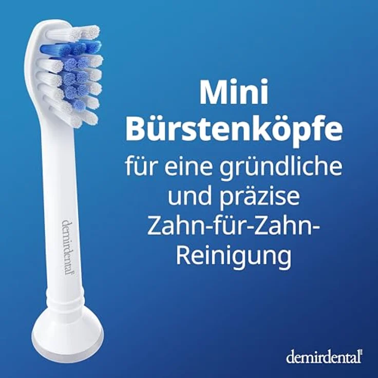 Demirdental 8er-Pack Aufsätze für Philips Sonicare Zahnbürstenaufsatz Sensitive, HX6088 Ersatzbürsten designed in Berlin, Mini Kurzkopf, Weiche Borsten für empfindliches Zahnfleisch – Bild 5