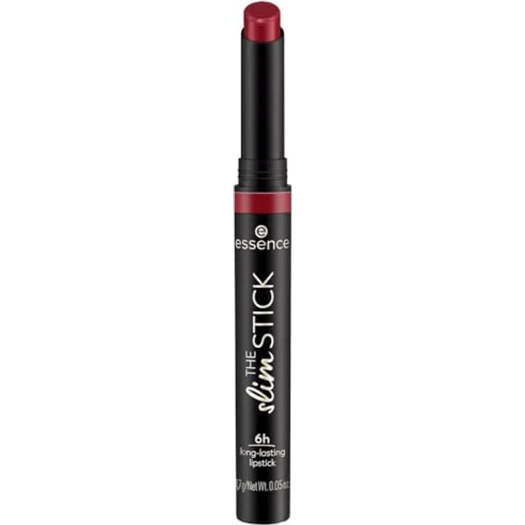 essence cosmetics THE slim STICK Lippenstift Nr. 107 Rot langanhaltend pflegend Expressergebnis farbintensiv matt vegan 1er Pack (1.7g) – Bild 1