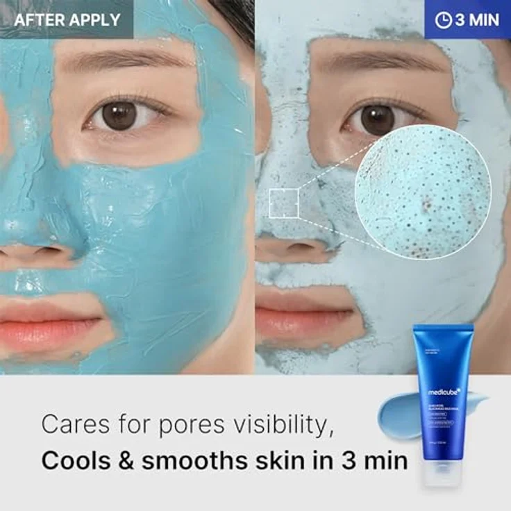 Medicube Zero Pore Blackhead Mud Mask - Reinigende Gesichtsmaske mit Tonerde, AHA+BHA+PHA - 100 g – Bild 4