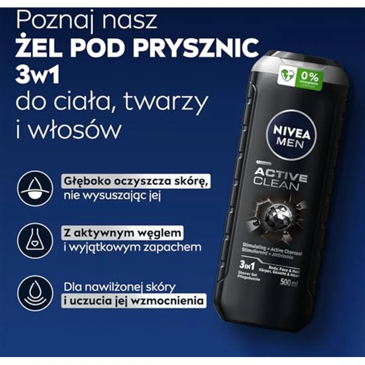 Nivea Men Active Clean Duschgel 500 ml – Bild 4