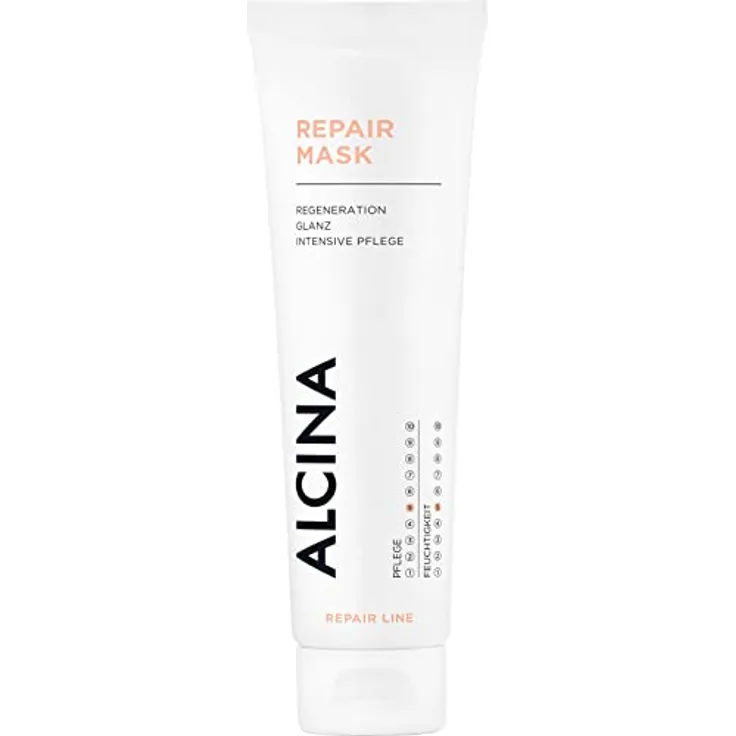 ALCINA Repair-Mask | 1 x 150 ml | regenerierend | für trockenes und strapaziertes Haar | verbesserte Kämmbarkeit | glänzendes Haar