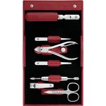 Zwilling Classic Inox Maniküre Pediküre Set 7tlg. mit Nagelknipser, Leder, rot Maniküre-Set 1 Stück