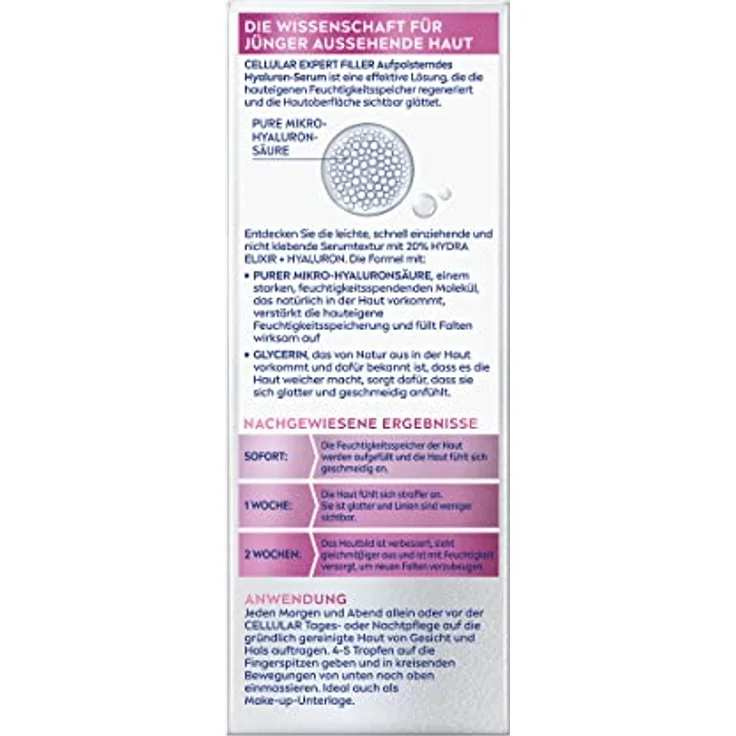 Nivea Hyaluron CELLular Filler Hyaluron Serum-Essence Feuchtigkeitsspendendes Gesichtsserum 30 ml – Bild 6