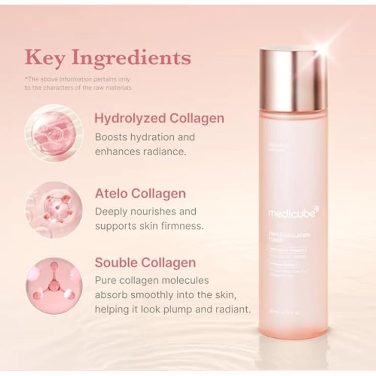 medicube Triple Collagen Toner - Hydrolyzed, Atelo. & Soluble Collagen für tiefe Hydration & pralle Haut, schnell einziehende Formel für den ganzen Tag, Korean Skincare (140ml) – Bild 3