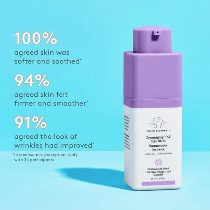 Drunk Elephant Ceramighty™ AF Eye Balm, Augencreme mit Ceramiden und Avena Sativa, 15 ml – Bild 2
