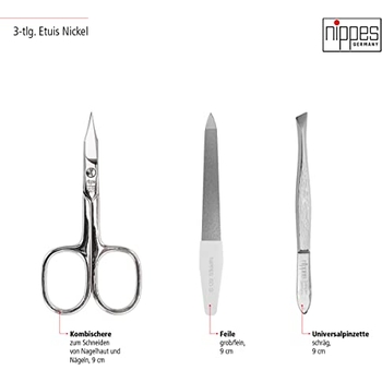 Nippes Maniküre‑Set Im Lederetui – 3‑teilig, Made In Germany, Perfekt Für Unterwegs