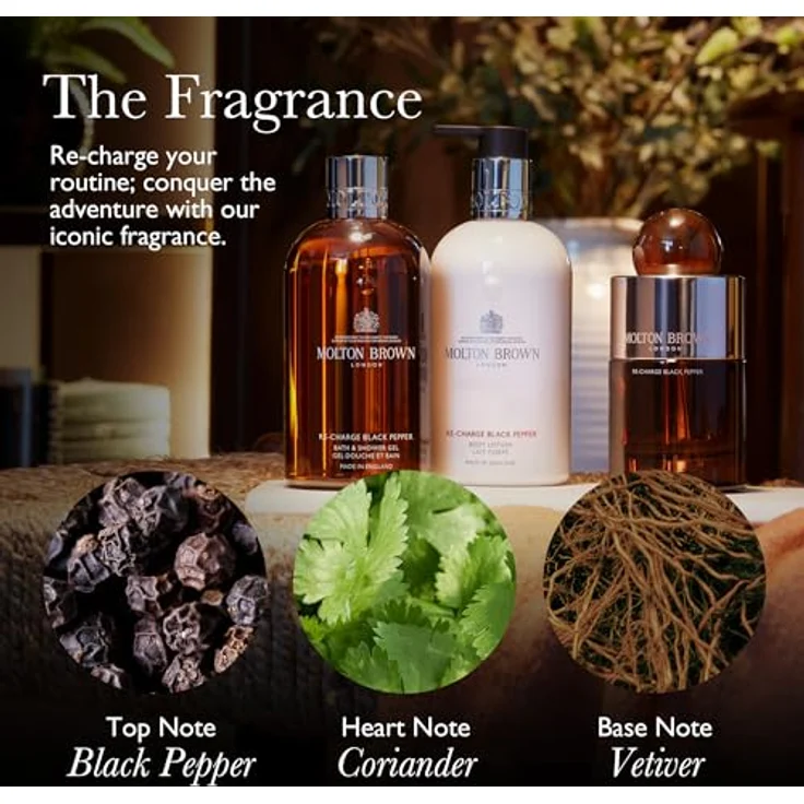 Molton Brown Re-charge Black Pepper Feste Körperpeelingseife, feuchtigkeitsspendend mit schwarzen Pfefferkörnern, 251g – Bild 3