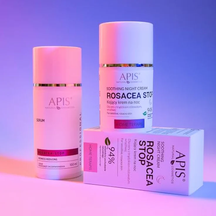 Apis Natural Cosmetics Rosacea-Stop, Beruhigende Nachtcreme für empfindliche Haut, vegan, 50 ml – Bild 5